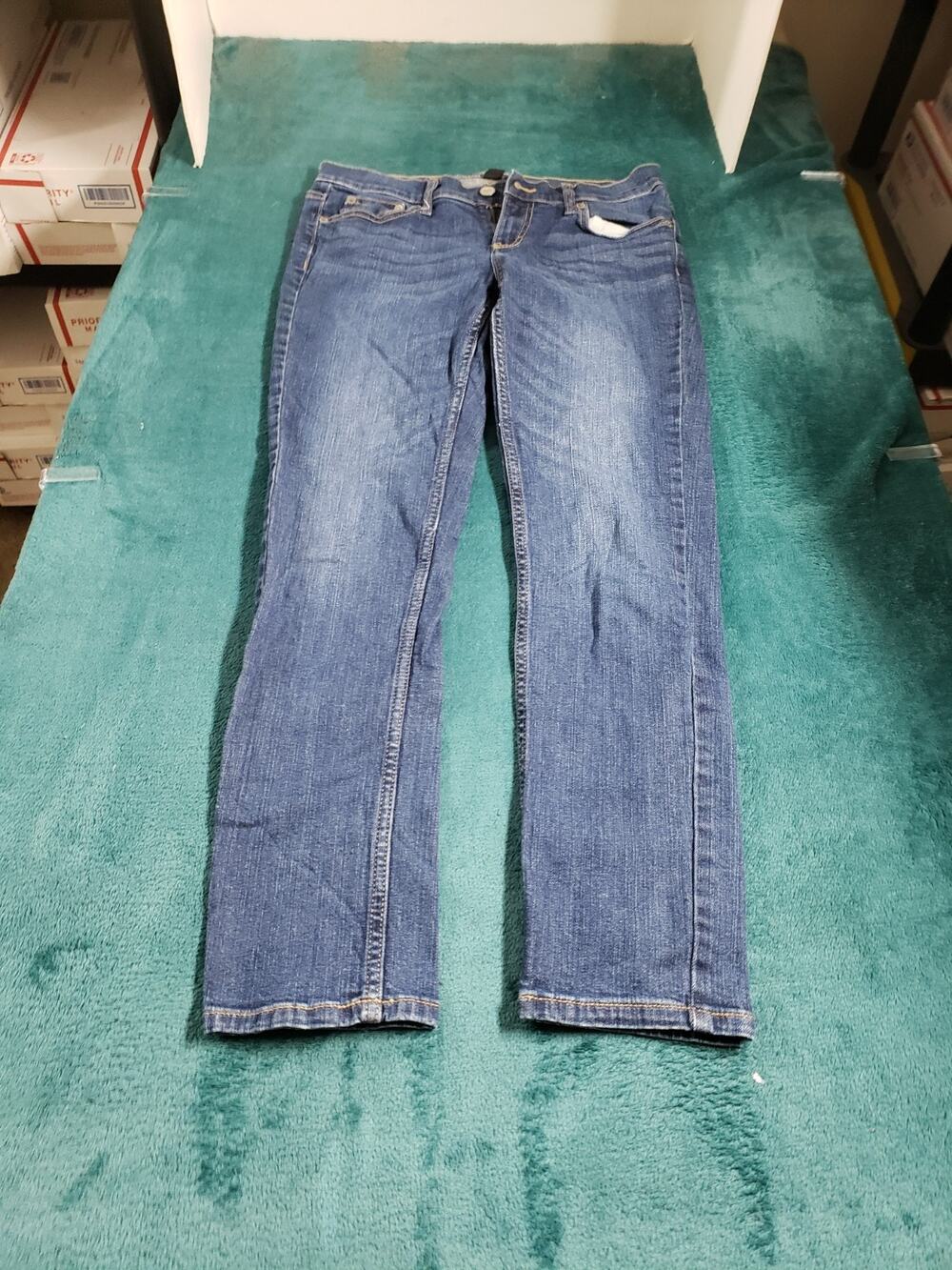 Banana Republic Jeans Size 0 Women Blue Pants Stretch Mid Rise Girlfriend Ankle